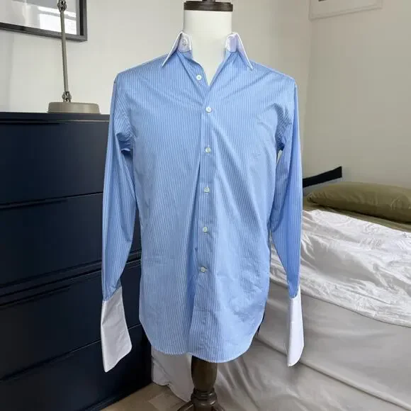 Woera signature button up pinstripe